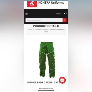 Kontra Uniforms FR pants 34(stretches to 39)Wx33.5L CAT2